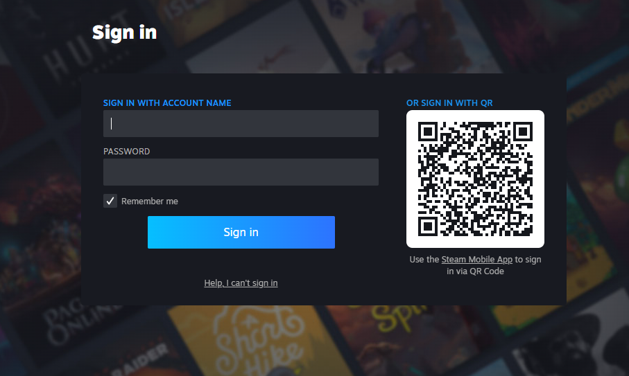 Steam account